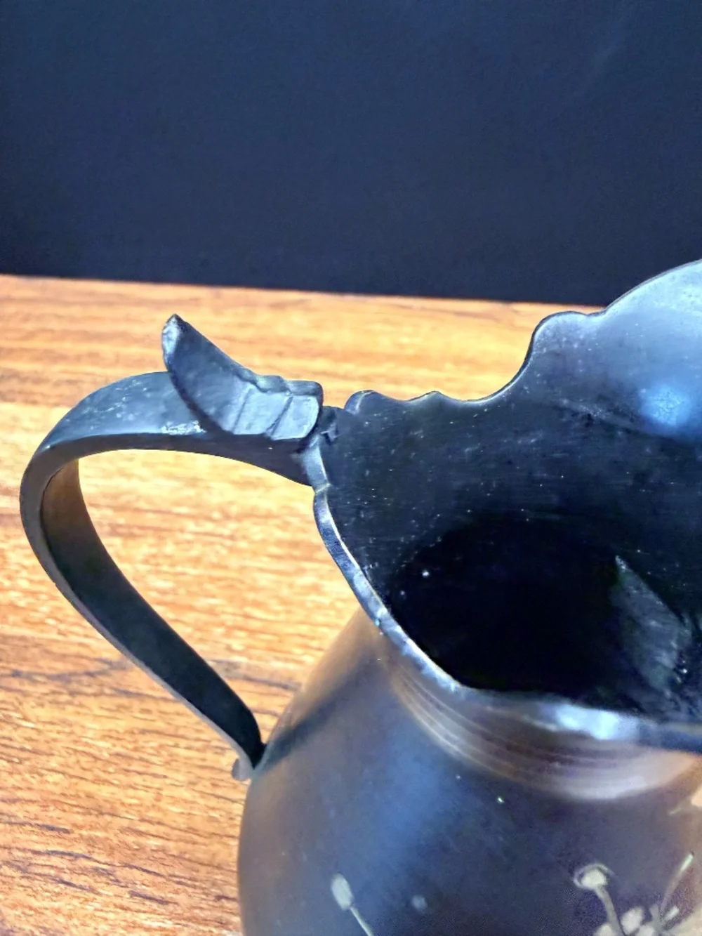 5” Pitcher/Vase with Etched Flowers